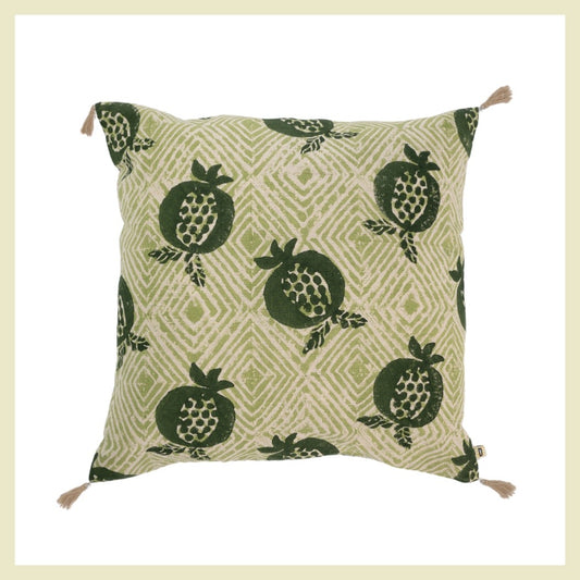 Green Pomegranate Cushion Cover