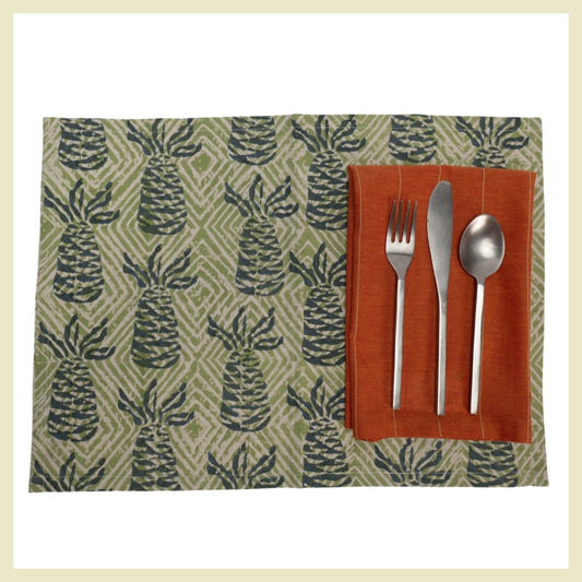 Blue Pineapple Placemat / Set of 2