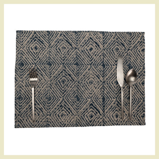 Blue Geo Placemat / Set of 2