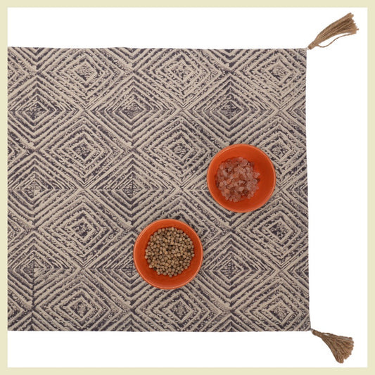 Plum Geo Table Runner